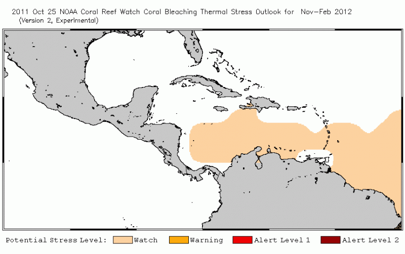 NOAA Coral Bleaching Thermal Stress Outlook